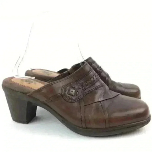 Earth Origins Heels Size 7 Layla Leather Mules - Picture 2 of 9